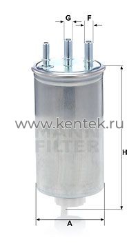 топливный фильтр MANN-FILTER WK8039 MANN-FILTER  - фото, характеристики, описание.