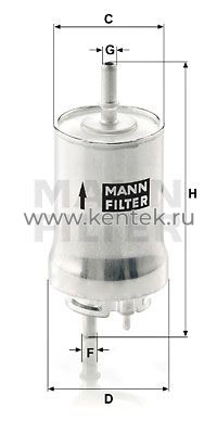 топливный фильтр MANN-FILTER WK59X MANN-FILTER  - фото, характеристики, описание.