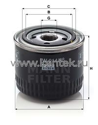 масляный фильтр MANN-FILTER W914/28 MANN-FILTER  - фото, характеристики, описание.