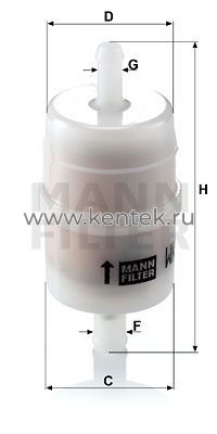 топливный фильтр MANN-FILTER WK32/6 MANN-FILTER  - фото, характеристики, описание.