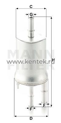 топливный фильтр MANN-FILTER WK6015 MANN-FILTER  - фото, характеристики, описание.