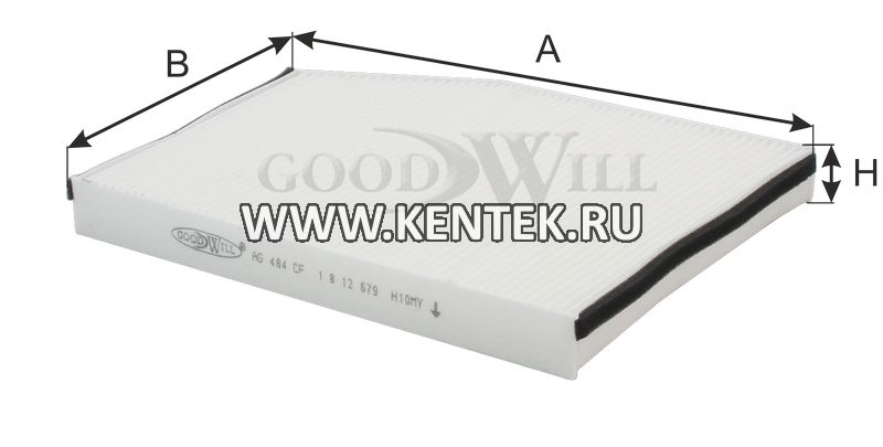 Фильтр салона GOODWILL AG 484 CF GOODWILL  - фото, характеристики, описание.