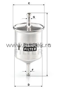 топливный фильтр MANN-FILTER WK66 MANN-FILTER  - фото, характеристики, описание.