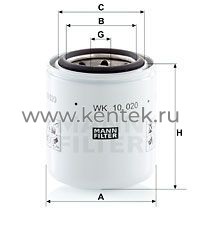 топливный фильтр MANN-FILTER WK10020 MANN-FILTER  - фото, характеристики, описание.