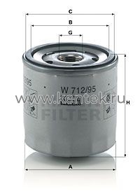 масляный фильтр MANN-FILTER W712/95 MANN-FILTER  - фото, характеристики, описание.