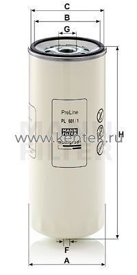 топливный фильтр MANN-FILTER PL601/1x MANN-FILTER  - фото, характеристики, описание.
