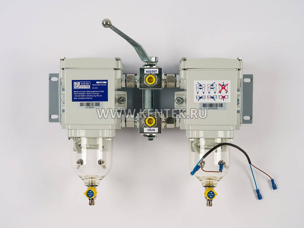 Фильтр топливный Сепар-2000/10 сдвоенный с контактами SEPAR SWK2000/10/UK SEPAR  - фото, характеристики, описание.