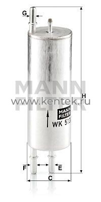 топливный фильтр MANN-FILTER WK513/3 MANN-FILTER  - фото, характеристики, описание.