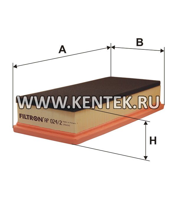 панельный воздушный фильтр FILTRON AP024/2 FILTRON  - фото, характеристики, описание.