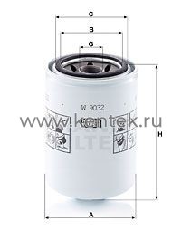 масляный фильтр MANN-FILTER W9032 MANN-FILTER  - фото, характеристики, описание.