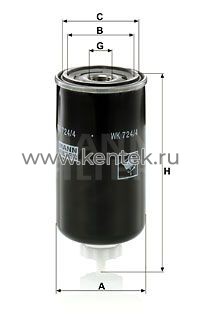 топливный фильтр MANN-FILTER WK724/4 MANN-FILTER  - фото, характеристики, описание.