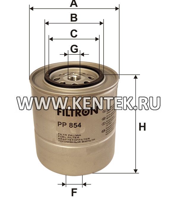 топливный фильтр коробочного типа FILTRON PP854 FILTRON  - фото, характеристики, описание.