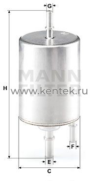 топливный фильтр MANN-FILTER WK720/4 MANN-FILTER  - фото, характеристики, описание.