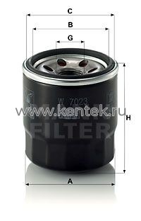 масляный фильтр MANN-FILTER W7023 MANN-FILTER  - фото, характеристики, описание.