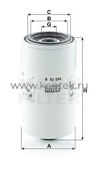 масляный фильтр MANN-FILTER W10004 MANN-FILTER  - фото, характеристики, описание.