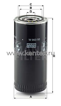 масляный фильтр MANN-FILTER W962/50 MANN-FILTER  - фото, характеристики, описание.