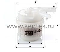 топливный фильтр MANN-FILTER WK42/5 MANN-FILTER  - фото, характеристики, описание.
