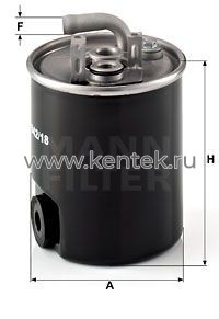 топливный фильтр MANN-FILTER WK842/18 MANN-FILTER  - фото, характеристики, описание.