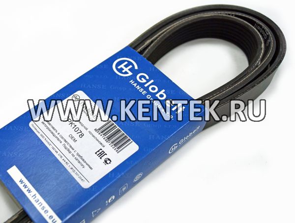 Ремень приводной поликлиновой усиленный GLOBELT 7PK1078 GLOBELT  - фото, характеристики, описание.