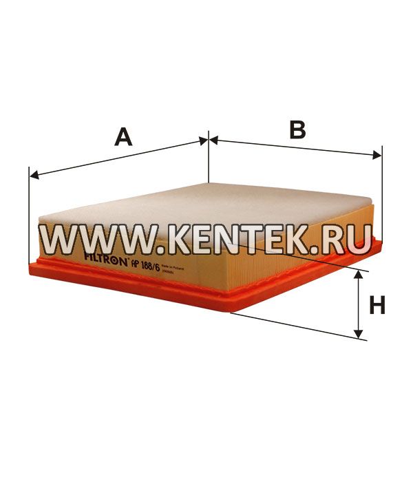 панельный воздушный фильтр FILTRON AP188(6) FILTRON  - фото, характеристики, описание.