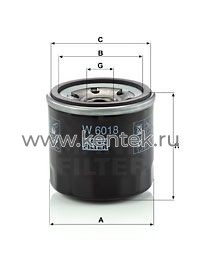 масляный фильтр MANN-FILTER W6018 MANN-FILTER  - фото, характеристики, описание.