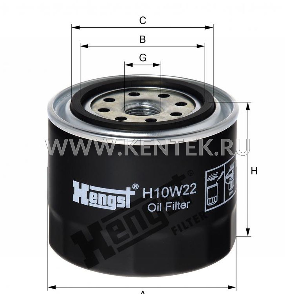 фильтр масляный HENGST H10W22 HENGST  - фото, характеристики, описание.