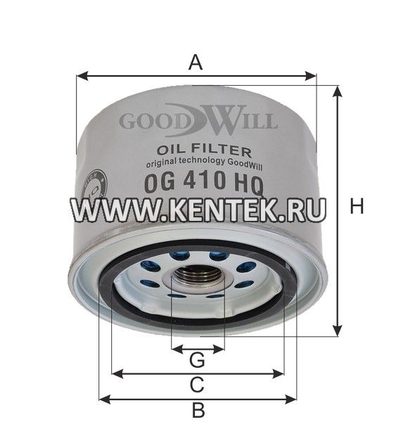 Фильтр масляный двигателя GOODWILL OG 410 HQ GOODWILL  - фото, характеристики, описание.