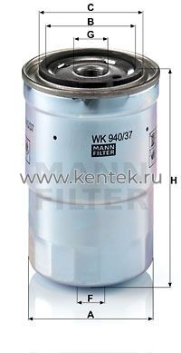 топливный фильтр MANN-FILTER WK940/37X MANN-FILTER  - фото, характеристики, описание.