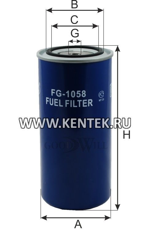 Фильтр топливный GOODWILL FG 1058 GOODWILL  - фото, характеристики, описание.