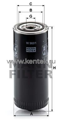 масляный фильтр MANN-FILTER W962/1 MANN-FILTER  - фото, характеристики, описание.