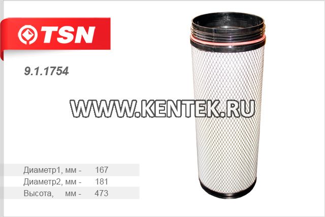 Воздушный фильтр TSN 9.1.1754 TSN  - фото, характеристики, описание.