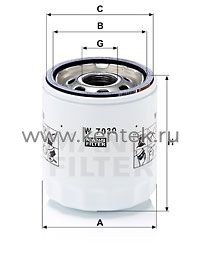 масляный фильтр MANN-FILTER W7030 MANN-FILTER  - фото, характеристики, описание.