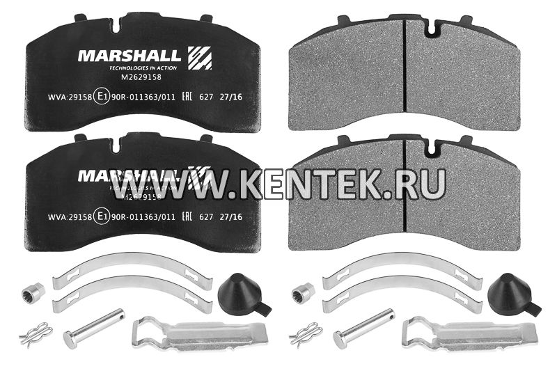 Колодки торм к-т (с уст.комп.) WVA 29158; 29269 (M2629158) MARSHALL MARSHALL  - фото, характеристики, описание.