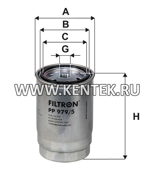топливный фильтр коробочного типа FILTRON PP979/5 FILTRON  - фото, характеристики, описание.