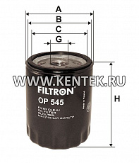 навинчивающийся масляный фильтр (коробочного типа) FILTRON OP545 FILTRON  - фото, характеристики, описание.