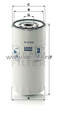 масляный фильтр MANN-FILTER W1170/9 MANN-FILTER  - фото, характеристики, описание.