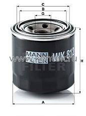 топливный фильтр MANN-FILTER WK812 MANN-FILTER  - фото, характеристики, описание.