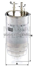 топливный фильтр MANN-FILTER WK853/21 MANN-FILTER  - фото, характеристики, описание.