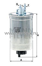 топливный фильтр MANN-FILTER WK829/2 MANN-FILTER  - фото, характеристики, описание.