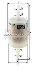 топливный фильтр MANN-FILTER WK42/1 MANN-FILTER  - фото, характеристики, описание.