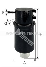 Фильтр топливный M-FILTER DF3589 M-FILTER  - фото, характеристики, описание.