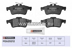 Торм. колодки дисковые задн. Ford Focus III 10- / C-Max II 12- / Kuga II 13- / Tourneo Connect II 13- (M2625212) MARSHALL MARSHALL  - фото, характеристики, описание.
