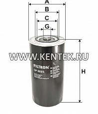 навинчивающийся масляный фильтр (коробочного типа) FILTRON OP592/3 FILTRON  - фото, характеристики, описание.