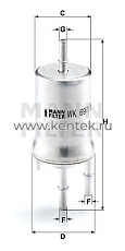 топливный фильтр MANN-FILTER WK69/1 MANN-FILTER  - фото, характеристики, описание.