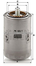 топливный фильтр MANN-FILTER WK943 MANN-FILTER  - фото, характеристики, описание.