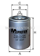 Фильтр топливный M-FILTER DF3537 M-FILTER  - фото, характеристики, описание.