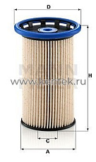 топливный фильтр без метал. частей MANN-FILTER PU8008 MANN-FILTER  - фото, характеристики, описание.