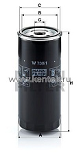 масляный фильтр MANN-FILTER W730/1 MANN-FILTER  - фото, характеристики, описание.