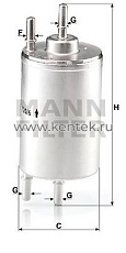 топливный фильтр MANN-FILTER WK720/6 MANN-FILTER  - фото, характеристики, описание.