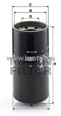масляный фильтр, комбинированный MANN-FILTER WP12308 MANN-FILTER  - фото, характеристики, описание.